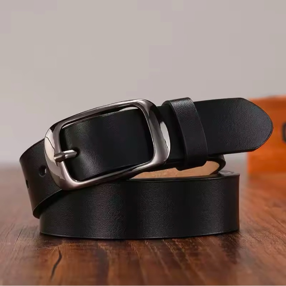 Men's Black Leather Belt